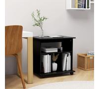 vidaXL Rolling Cabinet Black 60x45x60 cm Engineered Wood