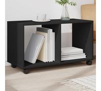 vidaXL Rolling Cabinet Black 72x33x42.5 cm Engineered Wood Berkfield Home Black One Size