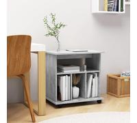 vidaXL Rolling Cabinet Concrete Grey Engineered Wood Drawer Rolling Cabinet