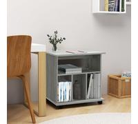 (grey sonoma) vidaXL Rolling Cabinet Office Side Table Hall Drawer Cabinet Engineered Wood