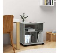 Vidaxl Rolling Cabinet Grey Sonoma 60X45X60 Cm Engineered Wood