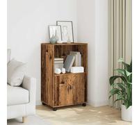 vidaXL Rolling Cabinet Old Wood 55x40x91 cm Engineered Wood