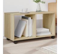 vidaXL Rolling Cabinet Sonoma Oak 72x33x42.5 cm Engineered Wood Berkfield Home Brown One Size