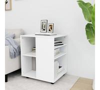 vidaXL Rolling Cabinet White 60x53x72 cm Engineered Wood