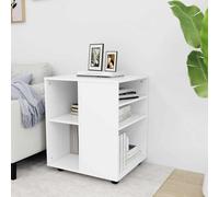 vidaXL Rolling Cabinet White 60x53x72 cm Engineered Wood