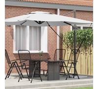 vidaXL Roma Parasol Beige 286 x 285 x 265 cm Polyester and Aluminium