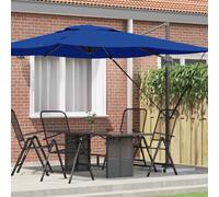 vidaXL Roma Parasol Blue 286 x 285 x 265 cm Polyester and Aluminium