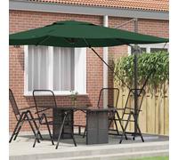 vidaXL Roma Parasol Green 286 x 285 x 265 cm Polyester and Aluminium