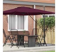 vidaXL Roma Parasol Red 286 x 285 x 265 cm Polyester and Aluminium