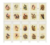 vidaXL Romdivider Panel Folding White 176.5 x 165 cm MDF