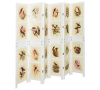 vidaXL Romdivider Panel Folding White 212 x 165 cm MDF