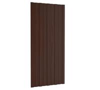 vidaXL Roof Panel, 36 Pieces, Brown, 100 x 45 cm, Galvanised Steel, Modern, Rectangular Steel Roof, Durable Galvanised Solution for Home, Outdoor & Business Applications