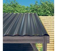 vidaXL Roof Panels 12 pcs Galvanised Steel Anthracite 100x36 cm
