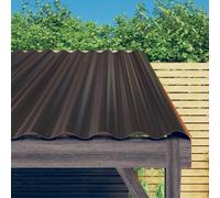 vidaXL Roof Panels 12 pcs Galvanised Steel Brown 100x36 cm