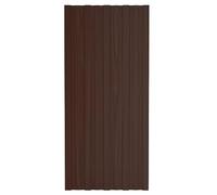 vidaXL Roof Panels, 12 pcs, Galvanised Steel, Brown, 100x45 cm, Versatile & Durable, Perfect for Sheds, Garages, Stables & Mobile Homes, Lightweight & Easy to Install