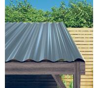 vidaXL Roof Panels 12 pcs Galvanised Steel Grey 80x36 cm