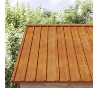vidaXL Roof Panels - 12 pcs Weathering Corten Steel Metal Roofing Sheets for Sheds, Stables & Mobile Homes, y Brown, 80x44 cm Easy Install