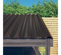 vidaXL Roof Panels 36 pcs Galvanised Steel Brown 80x36 cm
