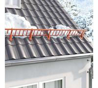vidaXL Roof Snow Guard Red 100 x 29.5 x 34.5 cm Steel