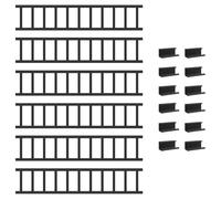 vidaXL Roof Snow Sign Black 600 x 9 x 22 cm Steel, Stylish, Rectangular, Modern, Durable, Furniture, for Living Room, Design, with Solid, Wooden Structure, Lightweight, Clean, Clean