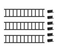 vidaXL Roof Snow Sign Black 600 x 9 x 22 cm Steel, Stylish, Rectangular, Modern, Durable, Furniture, for Living Room, Design, with Solid, Wooden Structure, Lightweight, Clean, Clean