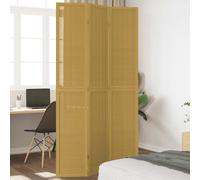 vidaXL Room Divider 3 Panels Brown Solid Wood Paulownia