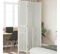 (40 x 220 cm/ 3 piece) vidaXL Room Divider 3 Panels Office Privacy Screen White Solid Wood Paulownia