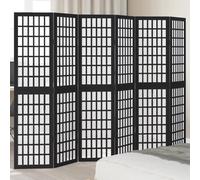 Room Divider Privacy Screen Privacy Panel Black Solid Wood Paulownia vidaXL