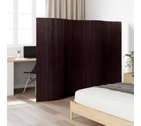 vidaXL Room Divider Bamboo Dark Brown Width 250 cm Height 165 cm