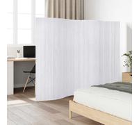 vidaXL Room Divider Bamboo White Width 250 cm Height 165 cm