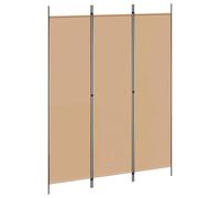 vidaXL 3-Panel Room Divider Beige 59.06 x 78.74 in Fabric, Chic Living Room Folding Screen, Stylish Privacy Divider, Fabric Partition for Space & Decor
