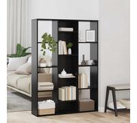 vidaXL Room Divider Black Oak 100 x 24 x 140 cm Engineered Wood