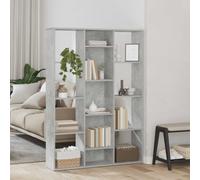 vidaXL Room Divider/Book Cabinet Concrete Grey 100x24x140 cm Engineered Wood UK