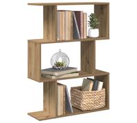 vidaXL Room Divider Bookcase 3-Tier Artisan Oak 70x24x97 cm Engineered Wood