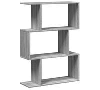 vidaXL Room Divider Bookcase 3-Tier Grey Sonoma 70x24x97 cm Engineered Wood