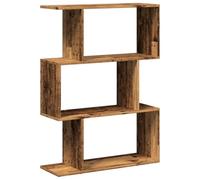 vidaXL Room Divider Bookcase 3-Tier Old Wood 70x24x97 cm Engineered Wood