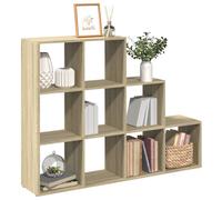vidaXL Room Divider Bookcase 3-Tier Sonoma Oak 137.5x29x103.5 cm Engineered Wood