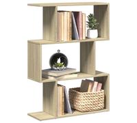 vidaXL Room Divider Bookcase 3-Tier Sonoma Oak 70x24x97 cm Engineered Wood