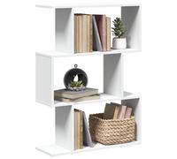 vidaXL Room Divider Bookcase 3-Tier White 70x24x97 cm Engineered Wood