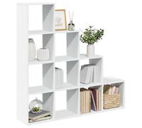 Vidaxl Room Divider Bookcase 4-Tier White 131.5X29X131.5 Cm Engineered Wood
