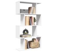 vidaXL Room Divider Bookcase 4-Tier White 70x24x129 cm Engineered Wood