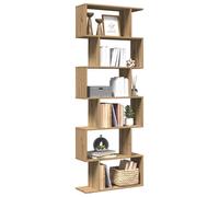 vidaXL Room Divider Bookcase 6-Tier Artisan Oak 70x24x193 cm Engineered Wood