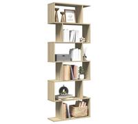Vidaxl Room Divider Bookcase 6-Tier Sonoma Oak 70X24X193 Cm Engineered Wood