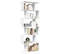 Vidaxl Room Divider Bookcase 6-Tier White 70X24X193 Cm Engineered Wood