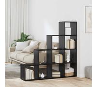 vidaXL Room Divider Bookcase Black Oak 131.5 x 29 x 131.5 cm