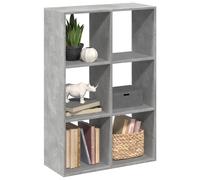 vidaXL Room Divider Bookcase Concrete Grey 69.5x29x103.5 cm Engineered Wood