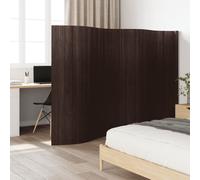 vidaXL Dark Brown Bamboo Room Divider Screen - Natural Indoor Partition Privacy Screen for Bedroom, Living Room, Office - 165x400 cm