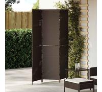 vidaXL Room Divider Folding Manual Brown 146 x 180 cm Poly Rattan