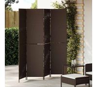 vidaXL Room Divider Folding Manual Brown 195 x 180 cm Poly Rattan