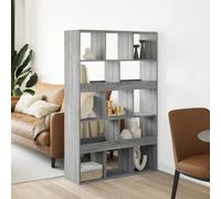 vidaXL Room Divider Privacy Screen Partition - Grey Sonoma Engineered Wood - 13 Shelves - 100x33x156.5 cm - Modern Bookcase/Storage for Living Room/Office/Bedroom